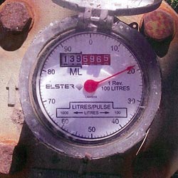 Dial of the Elster R2000 Water Meter 80 - 125mm